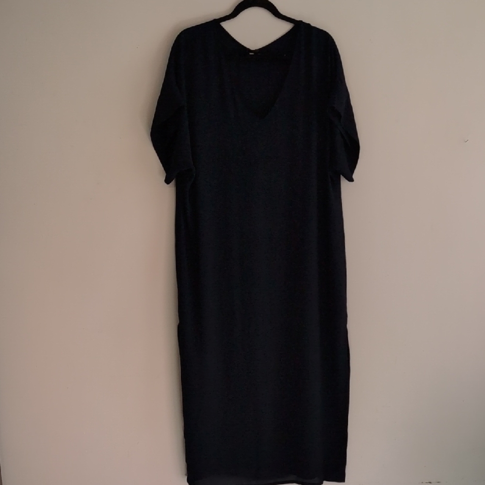 Babaton Classic Navy Sheer Midi Dress